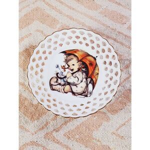 MJ Hummel Porcelain “Umbrella Girl” Trinket Dish